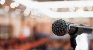 microphone in a room